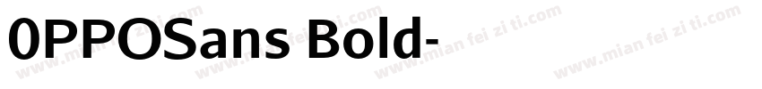 0PPOSans Bold字体转换